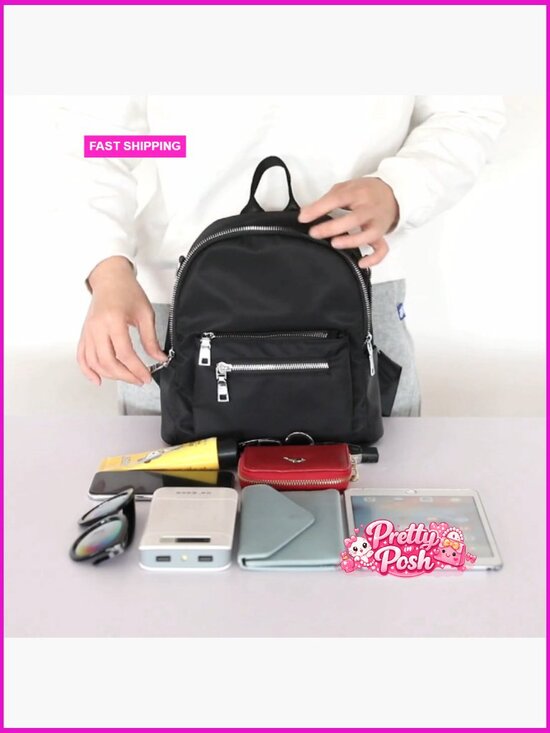 Mini Backpack Purse Fashion Rucksack Nylon Daypack Shoulder Bag main image 4